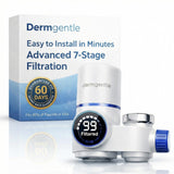 Dermgentle Skincare Water Filter PRO, Bathroom Sink Faucet Filter for Skin Care, Clinically Tested Starter Kit