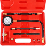 JIFETOR Fuel Injection Pump Pressure Tester Gauge Kit, Car Gasoline Gas Fuel Oil Injector Test Manometer Tool Set 0-100PSI, Univ