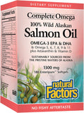 Complete Omega by Natural Factors, Wild Alaskan Salmon Oil, Supports Heart and Brain Health with Omega-3 DHA and EPA, 180 softge