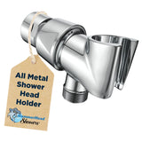 HammerHead Showers Solid Metal Handheld Shower Head Holder - MATTE BLACK - Adjustable Shower Wand Holder with Universal Wall Hoo