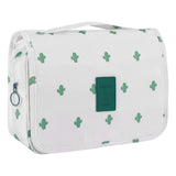 Trawila Travel Hanging Toiletry Bag Cosmetic Bag Makeup Organizers for Men & Women with Sturdy Hook (White Cactus)