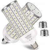 FanNicoo 2 Pack 500W Equivalent LED Corn Light Bulb 5500 Lumen 6500K 60W Large Area Cool Daylight White E26/E27 Medium Base for 