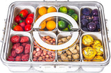 EARTHCONE Fridge Storage Box with Lid & Handle Airtight Divided Container