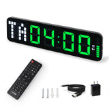 Gym Timer 15'' Large Wall Clocks for Home Gym, Interval Workout Countdown Clock Remote Control for Boxing Crossfit Fitness Tabat
