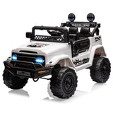 Garvee 12V Kids Ride On Truck Car with Remote Control - Electric Ride On Toys for Toddlers, Spring Suspension, 3 Speeds, LED Lig