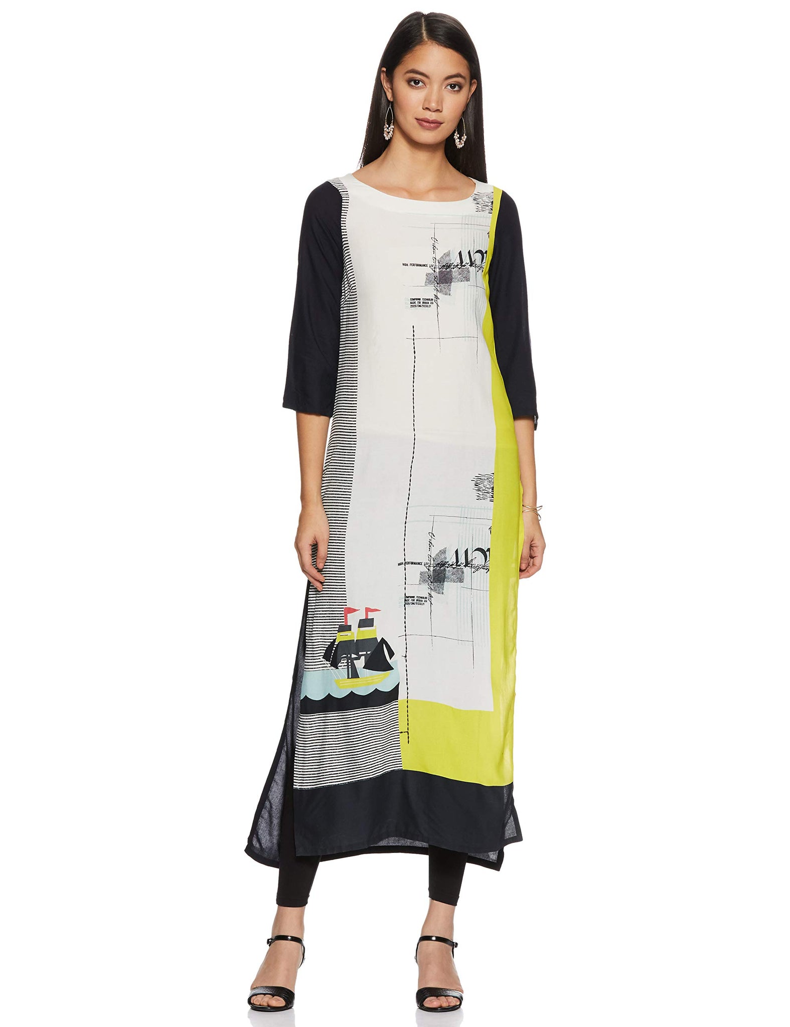 W For Woman Women'S Straight Kurta (16Au15908-58472_Std Ecru_10)