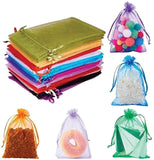 Organza Drawstring Bags Multicolor for Jewellery and Party Favours, 10 x 15 cm