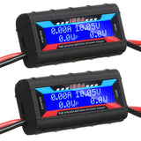Yunsailing 2 Pcs High Precision Watt Meter Power Analyzer Battery Consumption Performance Monitor with Backlight Digital LCD Scr