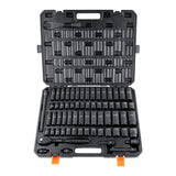 VEVOR 1/2 Drive Impact Socket Set, 65 Piece SAE 3/8 to 1-1/4 and Metric 10-24mm, 6 Point Cr-V Alloy Steel for Auto Repair, Easy-