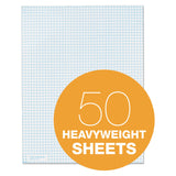 Tops Cross Section Pad, 1 Pad, 5 Squares/Inch, Quadrille Rule, Letter Size, White, 50 Sheets/Pad, 1 Pad (35051)