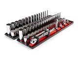TEKTON 3/8 Inch Drive 12Point Socket and Ratchet Set with Rails, 74Piece (1/41 in., 624 mm) | SKT13302