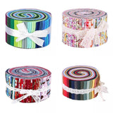 ATORSE 144Pcs Colorful Fabric Strips Bundle Sewing DIY Precut Craft Fabric Cloth