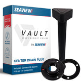 SEAVIEW Vault Pro Center Drain Plug | 8 Long for Better Reach | Drain Plug + Garboard + Gasket | Top Boat Plug & IBEX Innovation