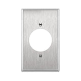 ENERLITES 1.620 Hole Single Locking Receptacle Outlet, Metal Wall Plate, Corrosion Resistant, Size 1Gang 4.50 x 2.76, 7861, 