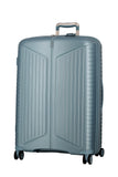 Jump Evae Ev28 Metallic Light BlueLarge76Cm Expandable Hardsided 8 Wheel Luggaage With Tsa Lock, Shoe Pouch, Wet Pouch, Laundr