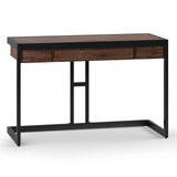SIMPLIHOME Erina Desk - 48-Inch Wide Solid Acacia Wood and Metal Writing Desk in Distressed Charcoal Brown, Modern Industrial Ho