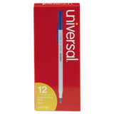 UNIVERSAL OFFICE PRODUCTS, Economy Ballpoint Stick OilBased Pen, Blue Ink, Fine, Dozen
