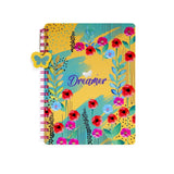 Doodle B5 Hardbound Wiro Notebook With Theme Based Dangler, 160 Undated Ruled Pages, 80Gsm Acid Free Recyclable Paper, Open Flat