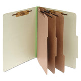 ACCO Pressboard 25Point Classification Folder, Letter, 8Section, Leaf Green, 10/Box, BX ACC15048
