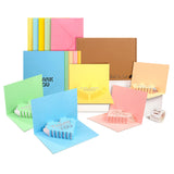 FUHOSENG 50 Pack Pop Up Thank You Cards, 4x6 Love 3D Greeting Card With Envelopes and Stickers For Small Business, Baby Showers,