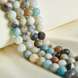 35pcs 10mm Natural Amazonite Beads Gemstone Beads Round Loose Beads for Jewelry Making