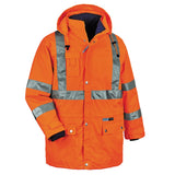 Ergodyne GloWear 8385 ANSI High Visibility 4in1 Reflective Safety Jacket, Orange, Medium