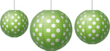Lime Polka Dots Paper Lanterns (TCR77102)