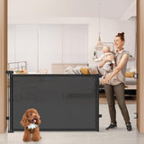 Cideny 76'' Retractable Baby Gates Extra Wide, Mesh Long Dog Gate for Wide Openings, Indoor Outdoor Stair Gate for Doorways Hall