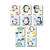 woopme Cool Penguin Magnetic Bookmark for Students Kids Book Lovers Readers Gift Magnetic Page Clips Folding 5 PCs