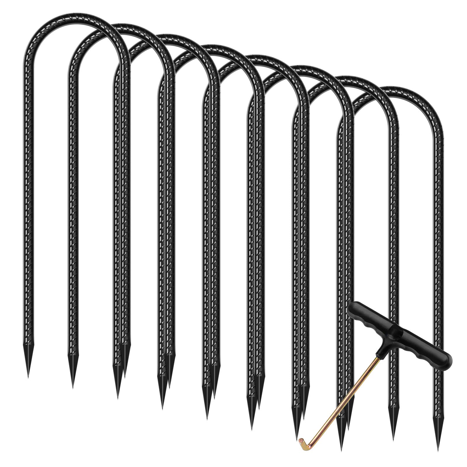 Trampoline Stakes Anchors Trampoline Accessories Wind Stake 12 Inch Heavy Duty High Wind Stake Safety Ground Anchor Galvanized S