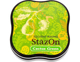 Tsukineko Stazon Midi Cactus Green, pad Size: 3,7 x 3,7 cm