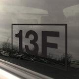 Military Army MOS 13F Forward Observer 3x5 Black Heavy Duty Die Cut Vinyl Window Sticker Decal