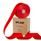 AFLZSP Ribbon for Gift Wrapping, Red Satin Roll for Bows & Eternal Flower Making, Halloween Thanksgiving Christmas Tree Decor, 1