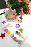 Clickety Clack Cute Mix Design Beads Jewellery Making Box With Mix Hair Clips/Best For Gifting Favour Festival Birthday For Kids