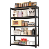 WORKPRO House 3000lbs 5-Tier Shelving Unit, 72 H Adjustable Storage Shelves, Boltless Book Shelf, Shelf Organizer for Kitchen, L