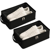 Srajanaa Black Shoe Bags For Travel & Storage | Waterproof Dustproof Shoe Pouch With Transparent Front | Sneaker Box & Shoe Cove