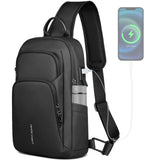 Hk Sling Bag For Man, Black, Small, Modern