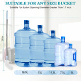 MBJRFU 2 Pack Stainless Steel Bucket Brush, Long Handle Cleaning Brush, Bendable and Replaceable Brush Head for 1 to 5 Gallon Bu