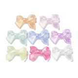 LiQunSweet 20 pcs Mixed Color Glitter Bow Tie Shaped Acrylic Beads Transparent Bowknot Bow Spacer Beads for Bracelet Earring Nec