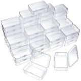 48 Packs Clear Small Plastic Containers Transparent Storage Box with Hinged Lid for Small Items Crafts Jewelry (3.27 x 2.13 x 1.