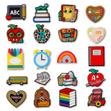 ROLYTA 20 Pcs Teacher Theme Silicone Focal Beads for Pens, 20 Styles Back to School Pen Charms, Cute Silicone Charms for Gift Ma