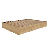 Nexera 3-Drawer Queen Storage Bed, Natural Maple