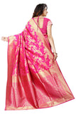 Sugathari Womens Banarasi Saree Pure Kanjivaram Silk Saree Soft New Ladies 2023 Design Wear Pattu Sarees Latest Cotton Party Sari Collections With Blouse Piece For Wedding Sadi (Sam Pari-37 Rani)