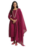Libas Women'S Chanderi Silk Kurta Set (49447