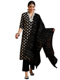 Libas Women'S Silk Blend Kurta Set (39082B_Black