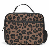 WOBAGMEN Leopard Lunch Box for Kids, Cute Insulated Lunch Bag for Boys Girls,Waterproof Lunch Box with Water Bottle Holder for T
