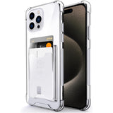 Shields Up Designed for iPhone 15 Pro Max Case, Minimalist Wallet Case with Card Holder, [Drop Protection] Slim Protective Cover