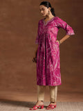 Libas Women'S Silk Printed Regular Kurta (29224 Pink