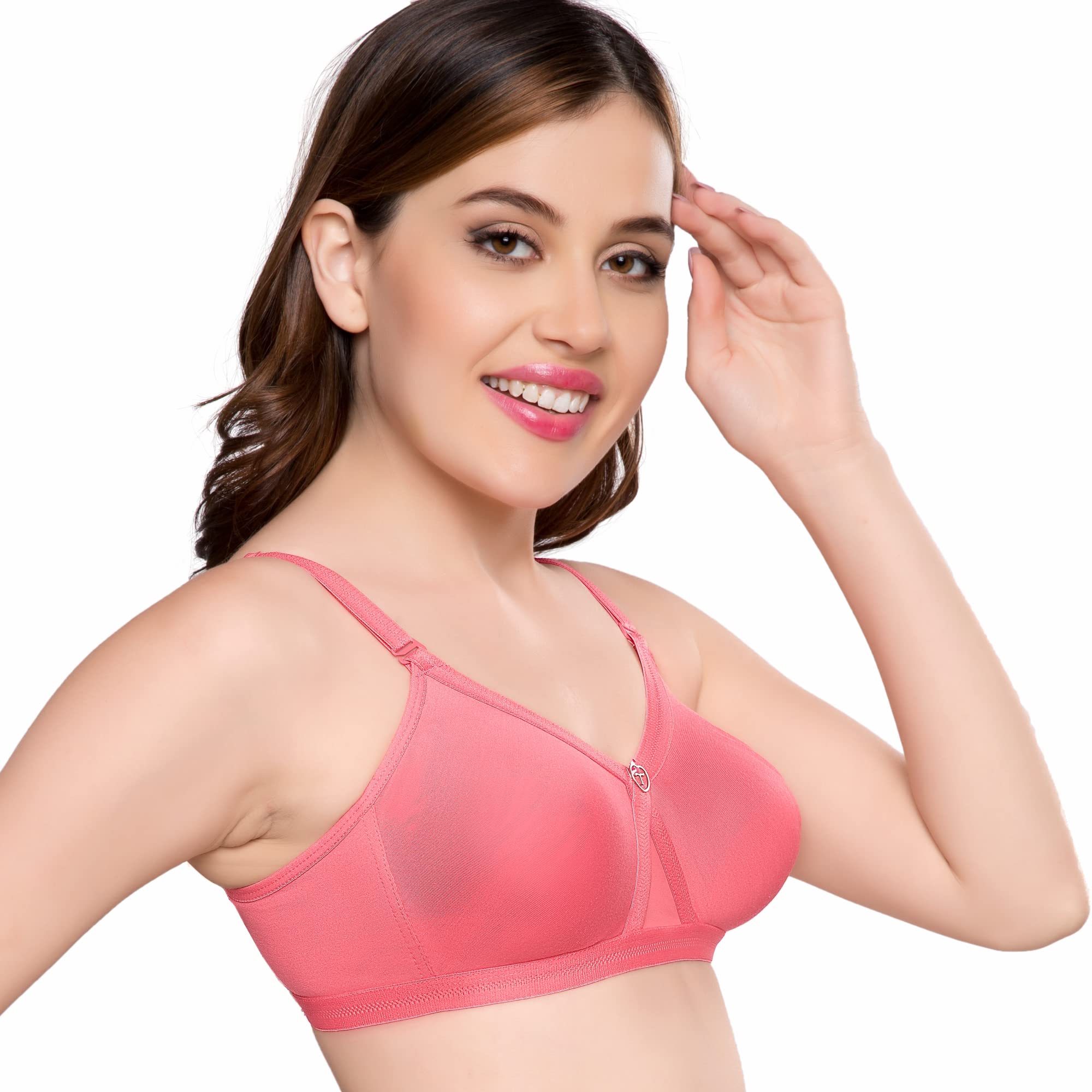 Trylo Pinky Strapless 40 Coral D - Cup,CORAL,40,B09SHBXJZW