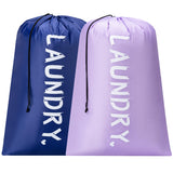 2 Pack 28 x 40Travel Laundry Bag, Machine Washable Dirty Clothes Organizer with Drawstring,Large Enough to Hold 4 Loads of Laund
